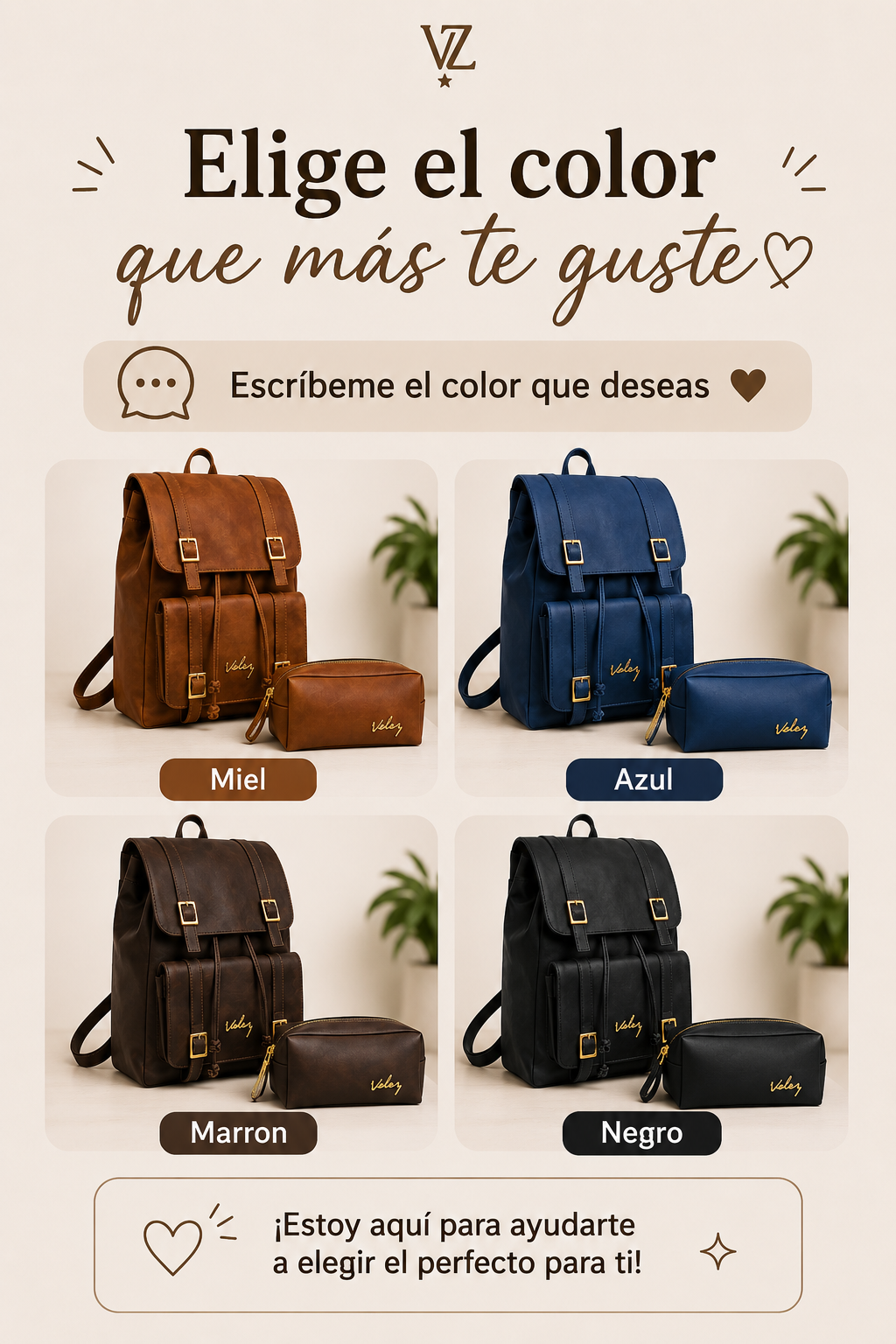 Combo Morral Sahara + Cosmetiquera Vz
